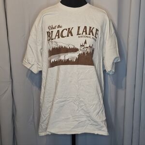 Harry Potter “Black Lake” T-Shirt – Size XL – Cream & Brown